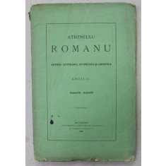 Atheneulu Romanu Revista literaria stiintifica si artistica -BUC. 1869