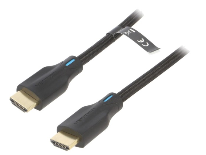 Cablu HDMI 2.1 Textil Negru