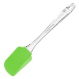 Spatula silicon cu maner plastic,verde,25 cm, Oem