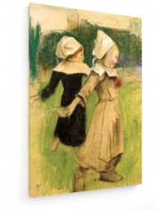 Tablou pe panza (canvas) - Paul Gauguin - Study for Breton girls at the dance foto