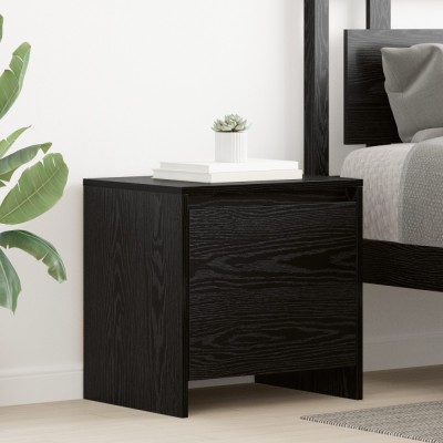 vidaXL Dulap de noapte Stejar negru 45 x 34 x 44.5 cm Lemn compozit foto