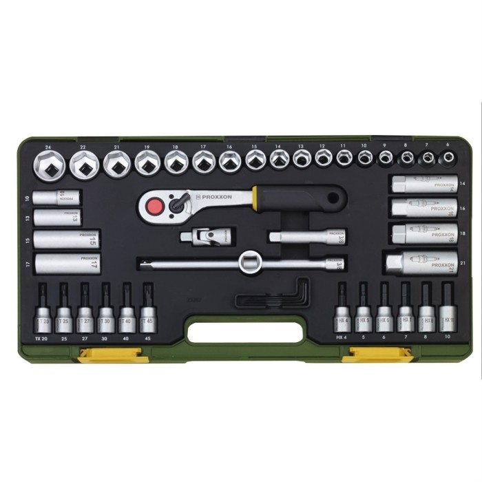Trusa compacta, Proxxon 23282, 3/8&quot;, 47 piese