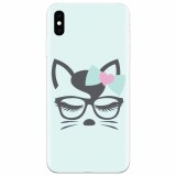 Husa silicon pentru Apple Iphone X, Angel Cat