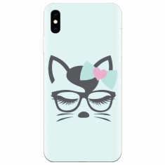 Husa silicon pentru Apple Iphone XS, Angel Cat