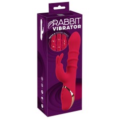 Vibrator iepure cu 3 inele de masaj mobile (23,7 cm)