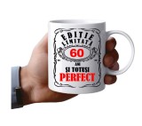Cana alba personalizata, Editie limitata 60 ani, Ceramica, INOVATIX&reg;. 330 ml, Oem