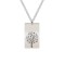 Floris - Colier personalizat copac tablita si lant gros rombo din argint 925