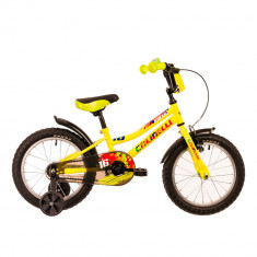 Bicicleta Copii Colinelli COL01, Marimea 200 mm, 16 inch, Verde, 1 Viteze, Cadru Otel, Frane V - Bra