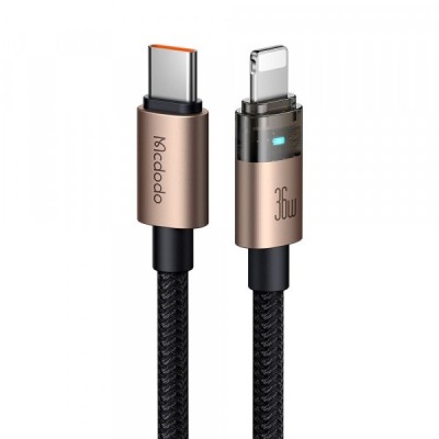 Cablu Date si Incarcare USB-C - Lightning McDodo CA-6941, 36W, 1.2m, Auriu foto