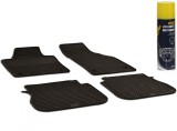 Set Covorase Auto Cauciuc Umbrella Pentru Volkswagen Caddy (2003-2015) (2015-2019) Sistem Fixare Rotund + Spray Curatitor Bord Antistatic Cu Spuma Act