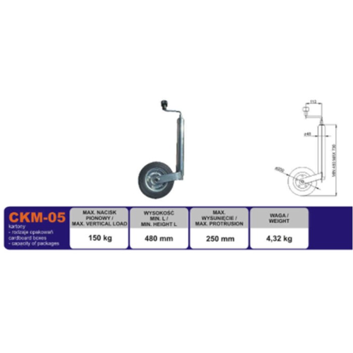 Roata manevra remorca CKM05 - MEDIE