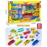 Set de joaca autogara cu vehicule 22 piese