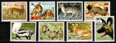 Ruanda Rwanda 1981, Mi #1119-1126**, fauna, animale salbatice, MNH, cota 13 &amp;euro;! foto