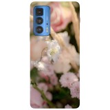 Husa compatibila cu Motorola Edge 20 Lite model Peony flower, Silicon, TPU, Viceversa, Transparent, Carcasa