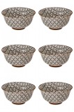 Set boluri, 6 piese, 250 ml, Ceramica, Negru