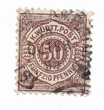 Wurttemberg - Marci cu valoare - Culori noi, 1890 - 50 Pfg, obliterat