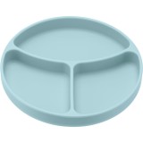 Farfurie compartimentata din silicon cu ventuza U-Grow, albastru, 19 cm