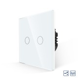 Intrerupator Dublu Cap Scara cu Touch din Sticla LUXION, RF433 SmartElectro IntelligentHouse