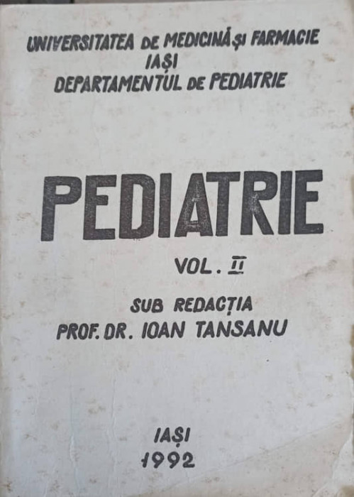 PEDIATRIE VOL.2-IOAN TANSANU