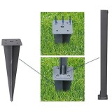 Cumpara ieftin Tarus metal, Songmics, Gri, 46x11.5x11.5 cm