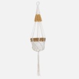 Suport Ghiveci Macrame Rotund Boho din Snur și Rachită, CMCLASS