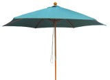 Umbrela soare de terasa / gradina, WH6618, rotunda, structura lemn, verde, D 300 cm