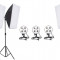 Kit 3 softbox ,mufa pivotanta cu 4x socluri e27, Fara becuri