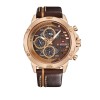 Ceas barbatesc Naviforce Elegant Casual Analog Quartz Cronograf Maro Auriu Roze