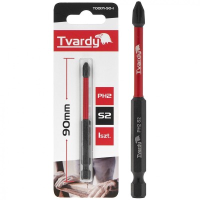 Bit de impact PH2, 90 mm S2, Tvardy T00171-90-1 foto