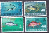 St.Christopher 1969 fauna marina MI 188-191 MNH