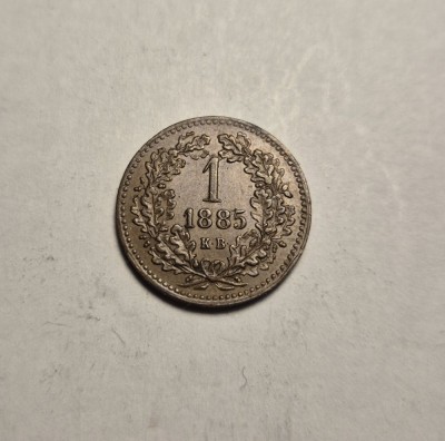 1 Kreuzer Krajczar 1885 AUNC Piesa Frumoasa foto
