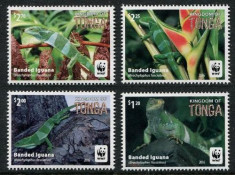 Tonga 2016 - Fauna WWF, iguana, serie neuzata foto