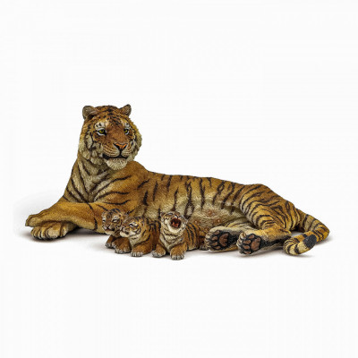 Papo figurina tigru cu 3 pui foto