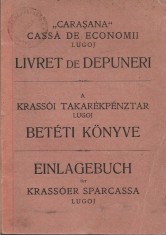 A3821N Carașana, Cassă de economii Lugoj, livret de depuneri, 1944