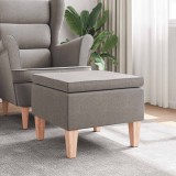 VidaXL Scaun cu picioare din lemn, gri taupe, material textil 329433