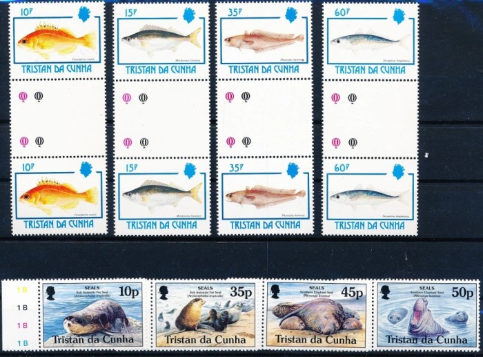 TRISTAN DA CUNHA-PESTI-DOUA SERII DE CATE 4 TIMBRE CONFORM IMAGINII MNH