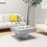 Gossi masuta de cafea, gri beton, 57x57x30 cm, lemn prelucrat