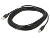 Cablu USB 2.0 A la B, 5m, negru, aurit, Lanberg