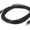 Cablu USB 2.0 A la B, 5m, negru, aurit