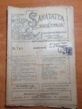 Sanatatea si viata fericita 1-15 noiembrie 1919-revista de medicina populara