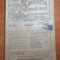 sanatatea si viata fericita 1-15 noiembrie 1919-revista de medicina populara