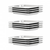 VidaXL Recipiente Gastronorm 12 buc. GN 1/4 20 mm oțel inoxidabil 50899