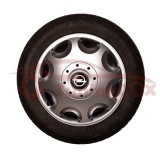 Set 4 Capace Roti Opel R15 Argintii, Flexibile, Plastic ABS, Model 300, Compatibil Jante Tabla Otel