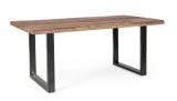 Cumpara ieftin Masa fier negru lemn maro Nottingham 180x90x77 cm