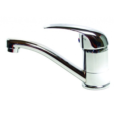 Baterie chiuveta Top Chrome, cap ceramic, monocomanda, Argintiu foto