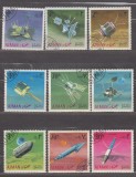 A12 S3 5 - Timbre foarte vechi - Ajman - sateliti artificiali, Spatiu, Stampilat