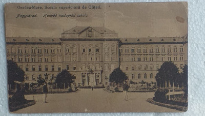 Carte postala Oradea Scoala superioara de Ofiteri foto