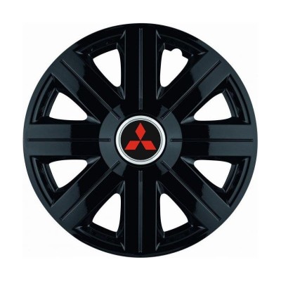 Set 4 Capace Roti, potrivite jantelor de R14, pentru Mitsubishi, model Cosmos Negru foto