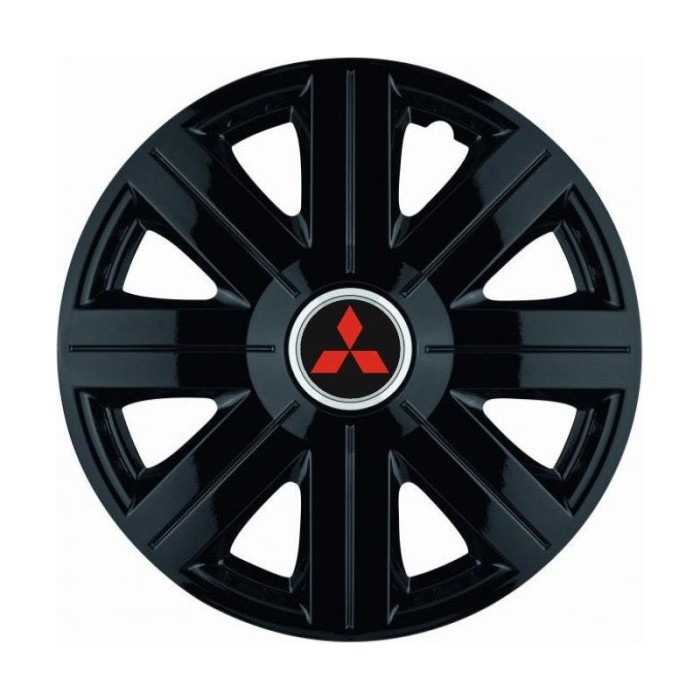 Set 4 Capace Roti, potrivite jantelor de R14, pentru Mitsubishi, model Cosmos Negru