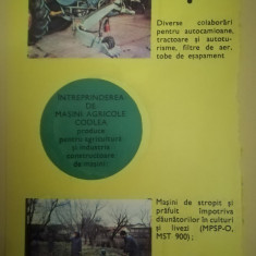 1975, Reclama Întrepr de Mașini Agricole CODLEA 24 x 17 cm comunism, Brasov